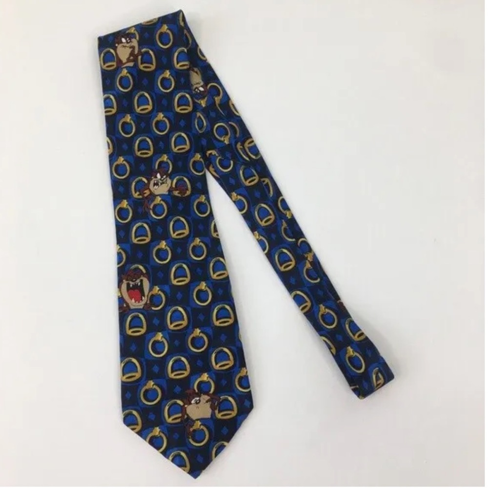 Vintage 90’s Tie Warner Bros Looney Toons Taz Tasmanian Devil Mens Accessories